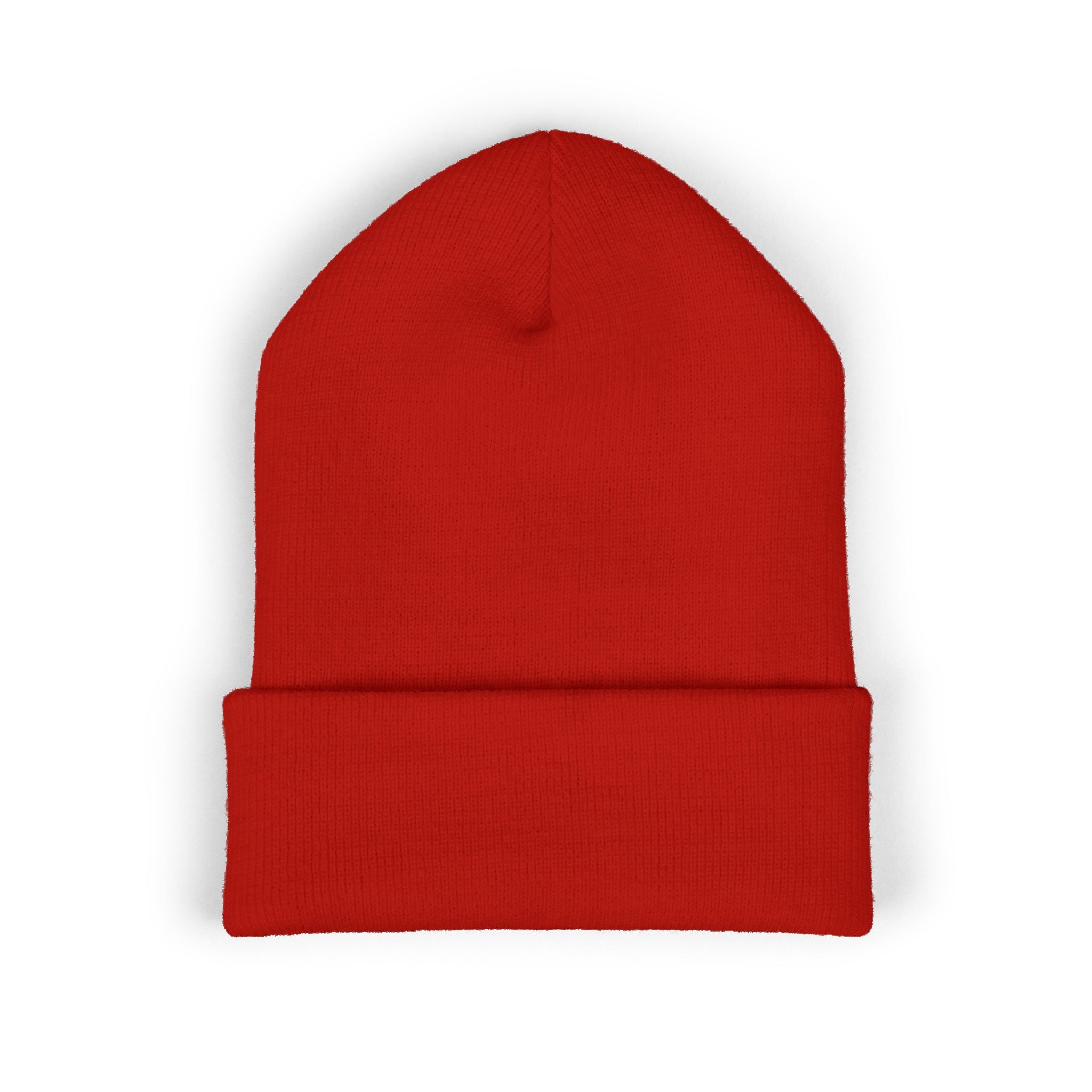 Evil Eye Embroidered Cuffed Beanie — Protective Blue Amulet Winter Hat