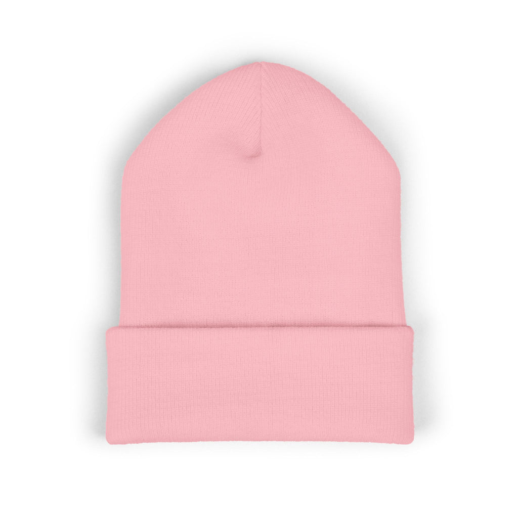 Evil Eye Embroidered Cuffed Beanie — Protective Blue Amulet Winter Hat