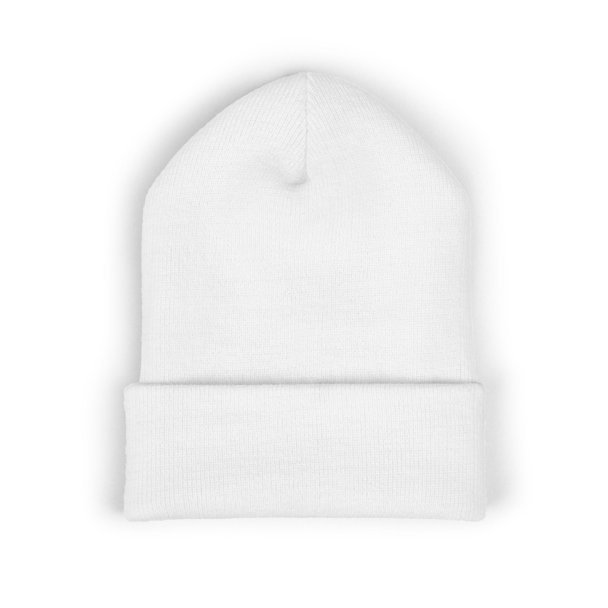 Evil Eye Embroidered Cuffed Beanie — Protective Blue Amulet Winter Hat