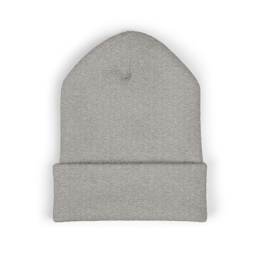 Evil Eye Embroidered Cuffed Beanie — Protective Blue Amulet Winter Hat