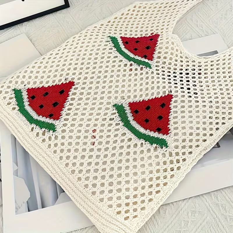 کیف دوشی قلاب بافی هندوانه‌ی شب یلدا