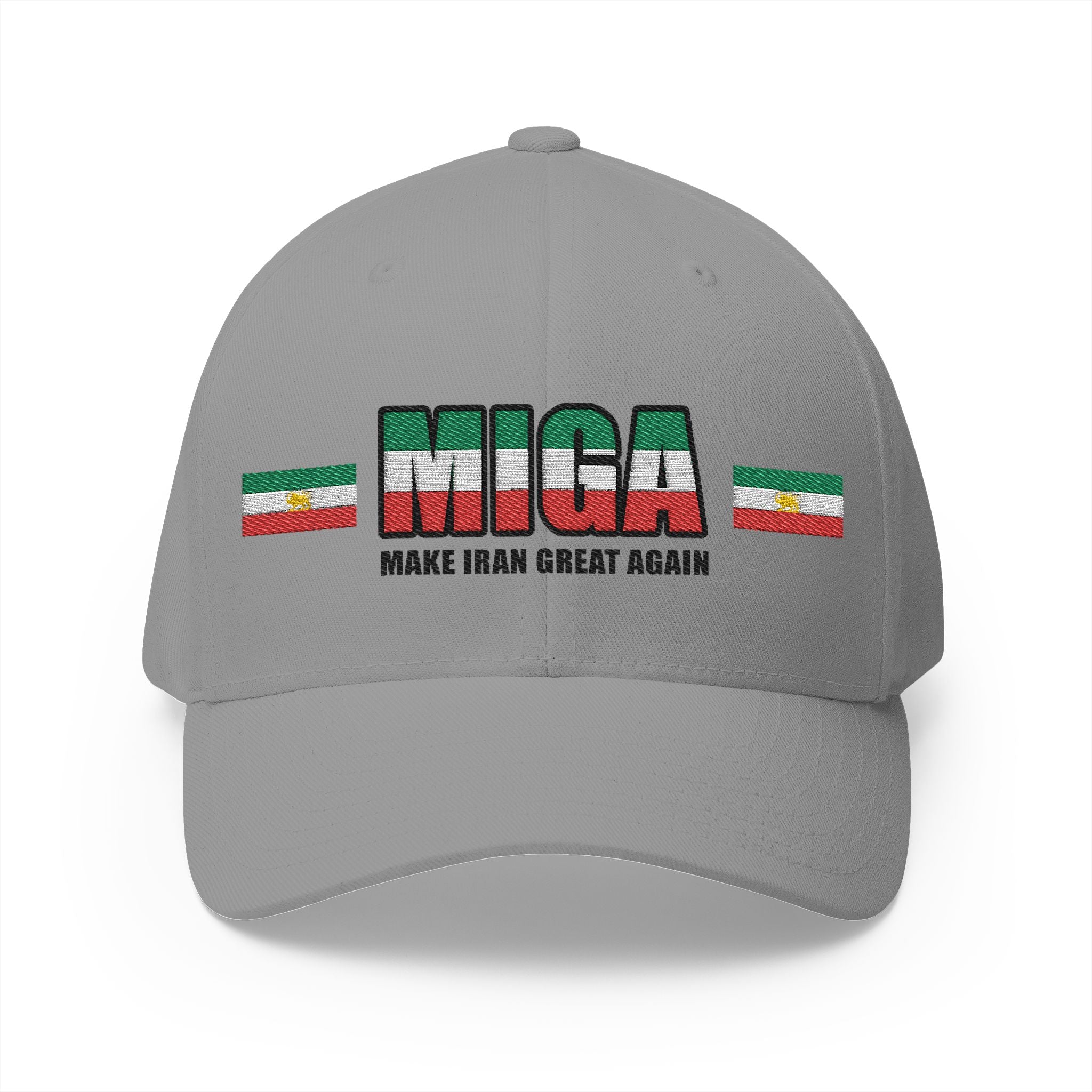 MIGA Embroidered Baseball Cap — "Make Iran Great Again" Flag Design