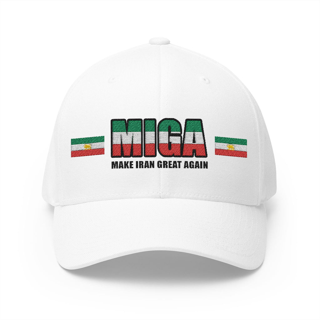 MIGA Bestickte Baseballkappe – Flaggen-Design „Make Iran Great Again“