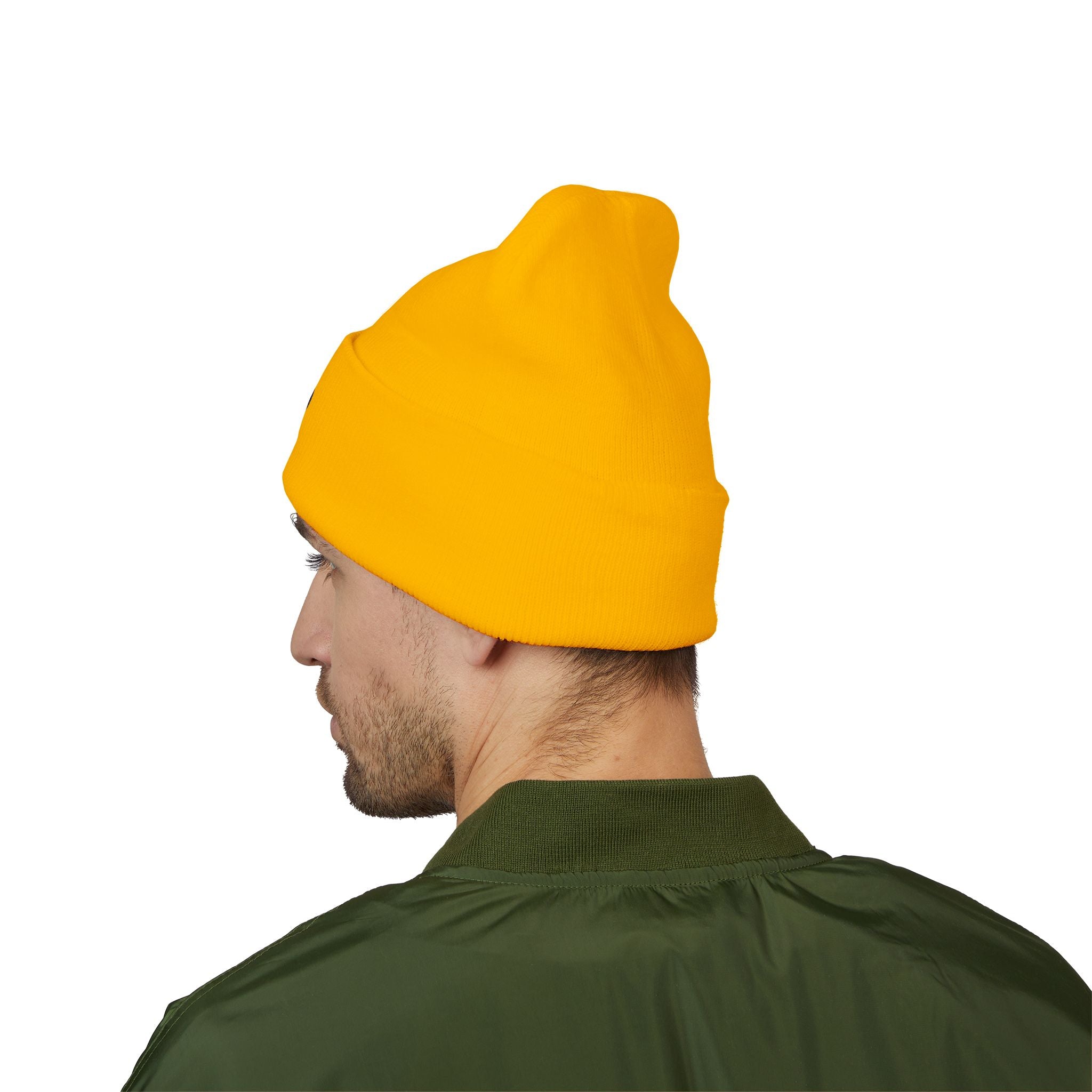 Evil Eye Embroidered Cuffed Beanie — Protective Blue Amulet Winter Hat