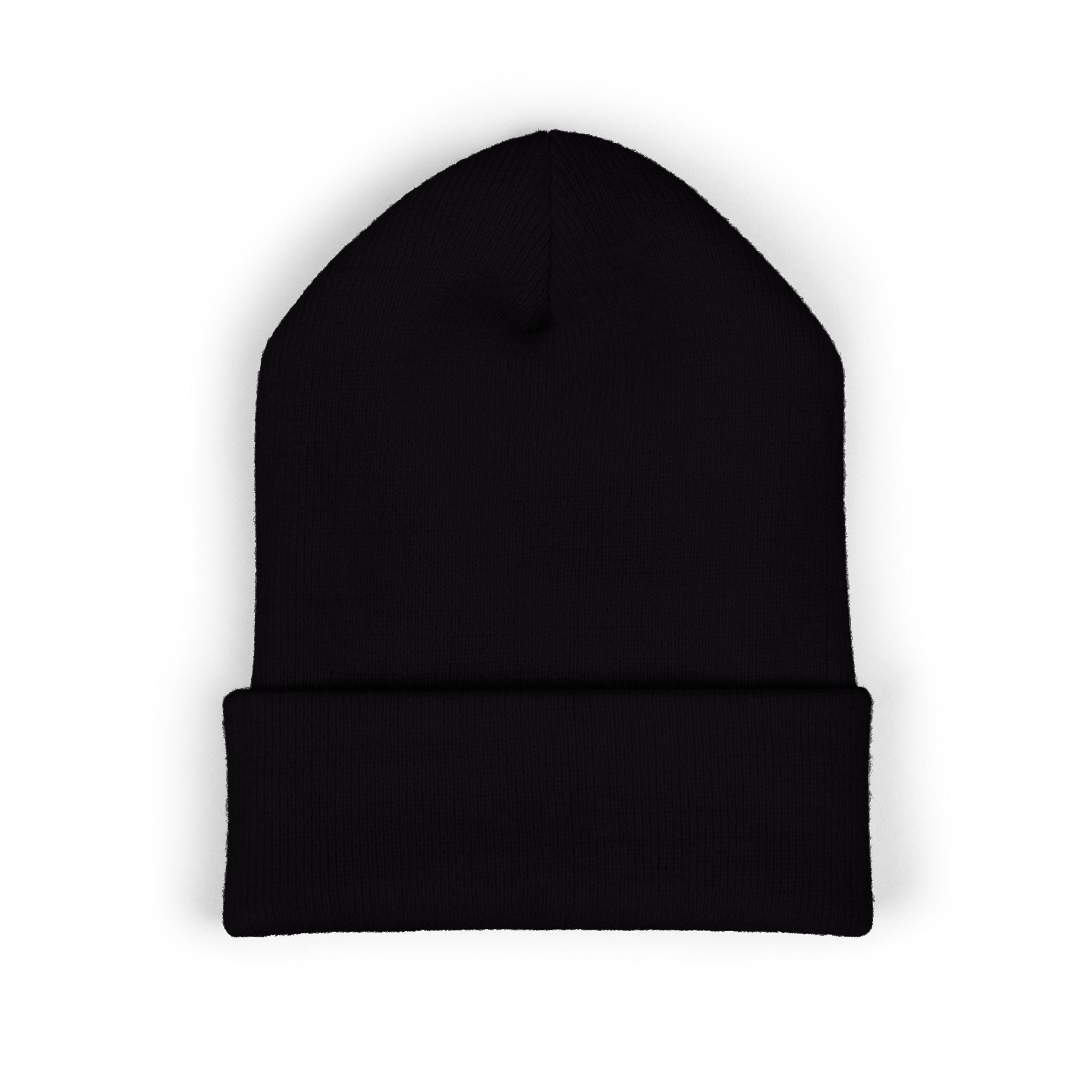 Evil Eye Embroidered Cuffed Beanie — Protective Blue Amulet Winter Hat