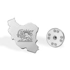 سنجاق سینه پرچم نقشه ایران طرح شیر و خورشید - هدیه جواهرات سبک وزن از جنس فولاد ضد زنگ