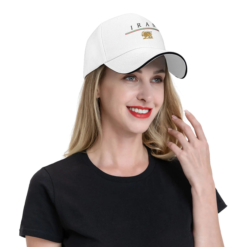 Iran Lion & Sun Flag Baseball Cap — Stylish Unisex Trucker Hat for Travel & Everyday Wear