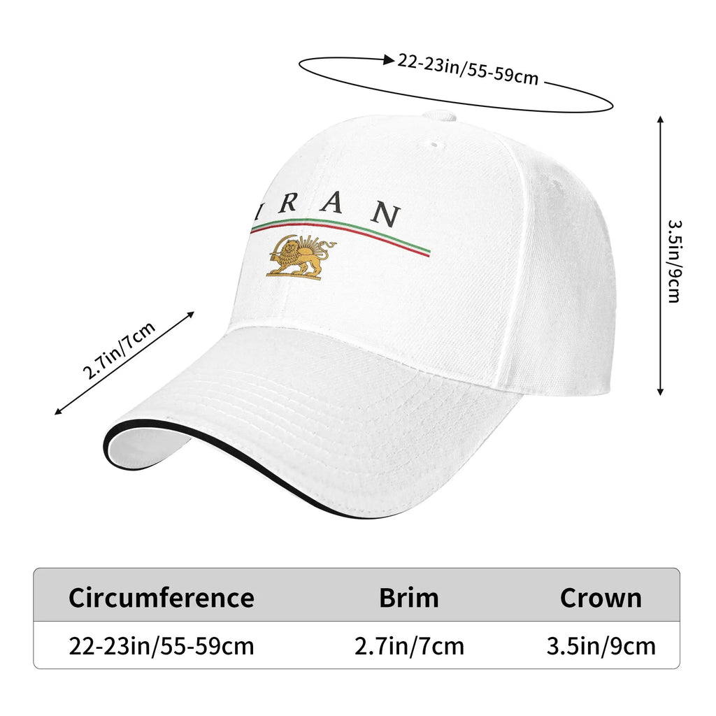 Iran Lion & Sun Flag Baseball Cap — Stylish Unisex Trucker Hat for Travel & Everyday Wear