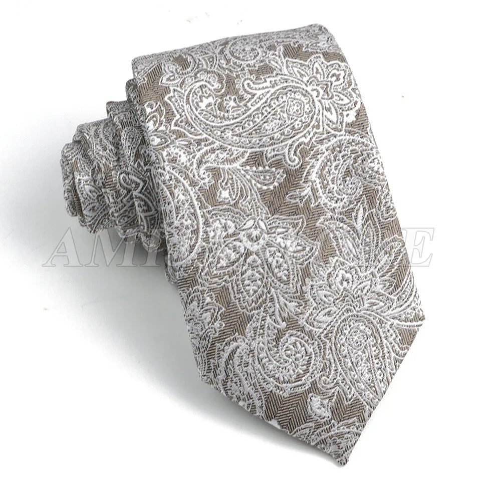 Persian Boteh Jegheh Paisley Necktie — Purple & Blue Woven Silk-Style Tie for Weddings & Formal Occasions