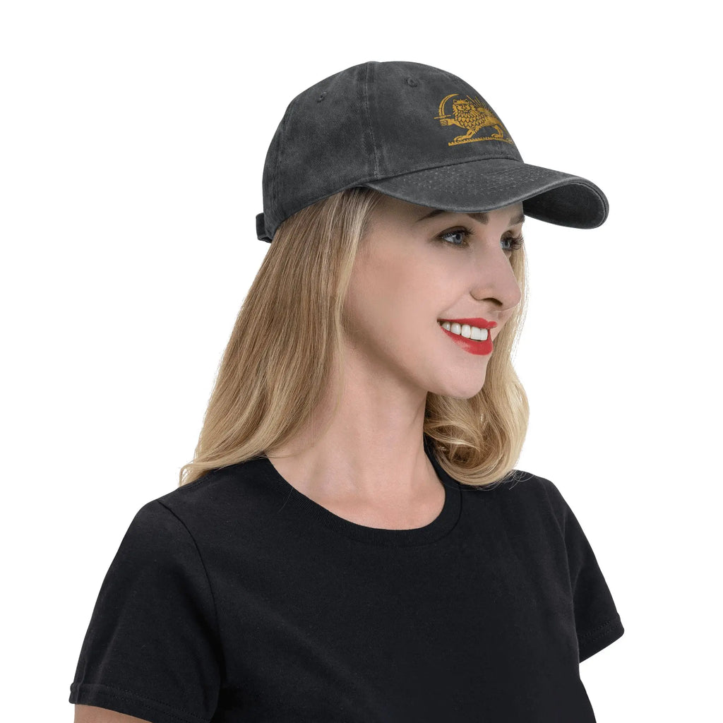 Iran Löwe & Sonne Flagge Baseball Cap – Unisex Atmungsaktive Trucker Hut für Wandern & Freizeit