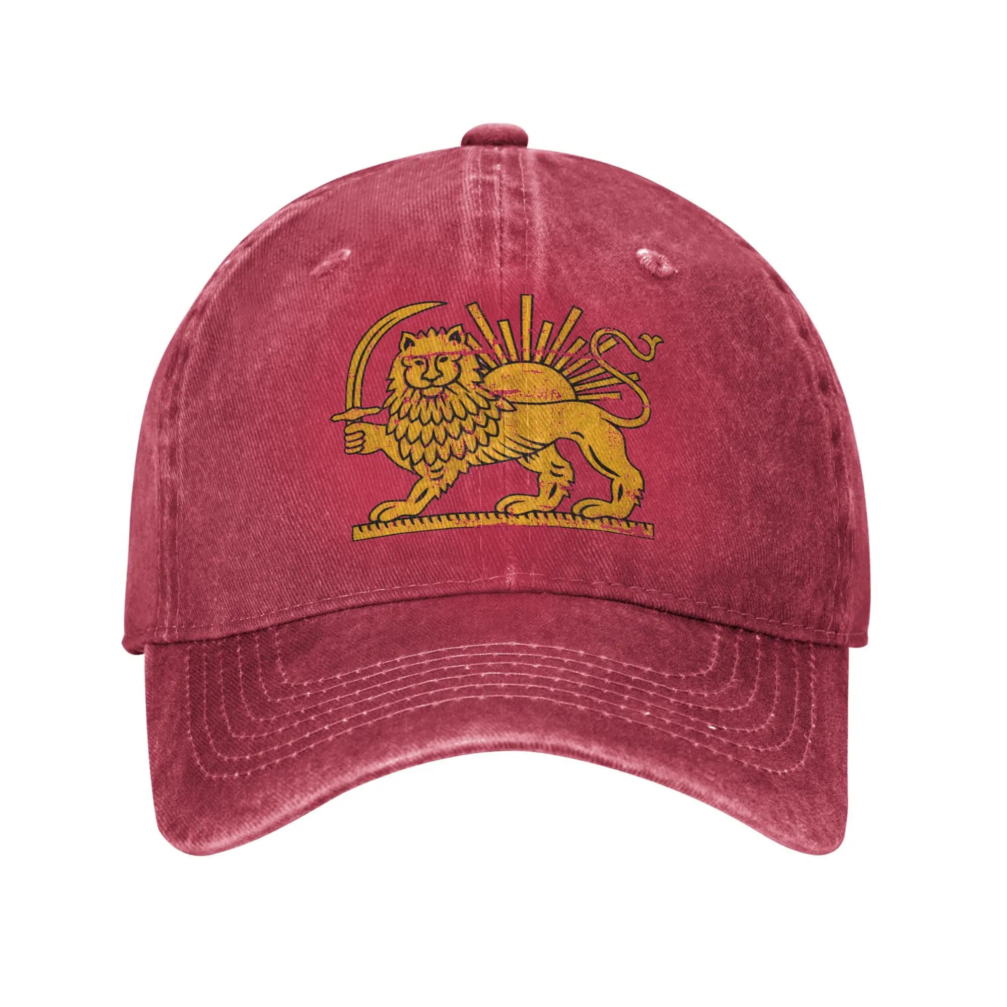 Iran Lion & Sun Flag Baseball Cap — Unisex Breathable Trucker Hat for Hiking & Casual Wear