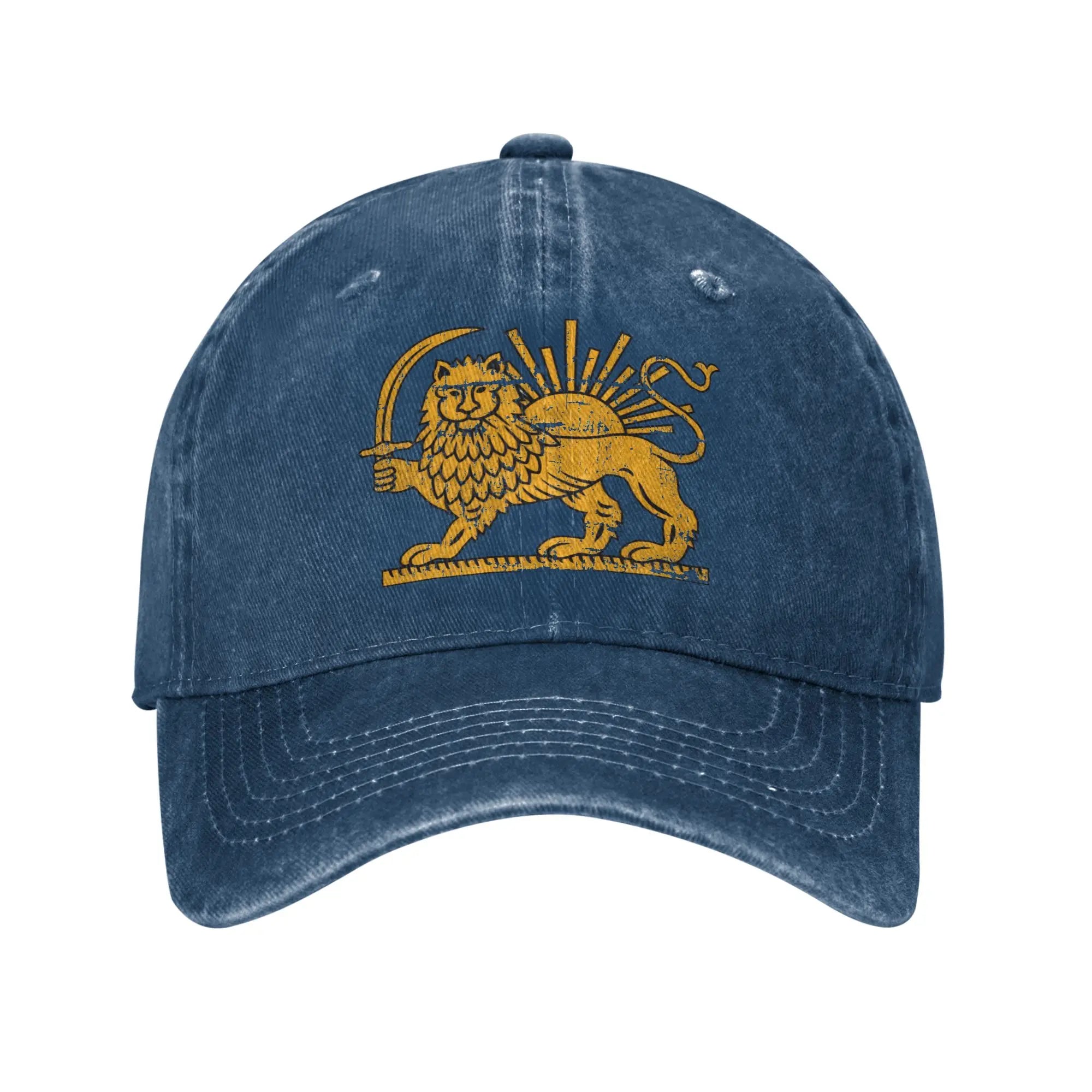Iran Lion & Sun Flag Baseball Cap — Unisex Breathable Trucker Hat for Hiking & Casual Wear