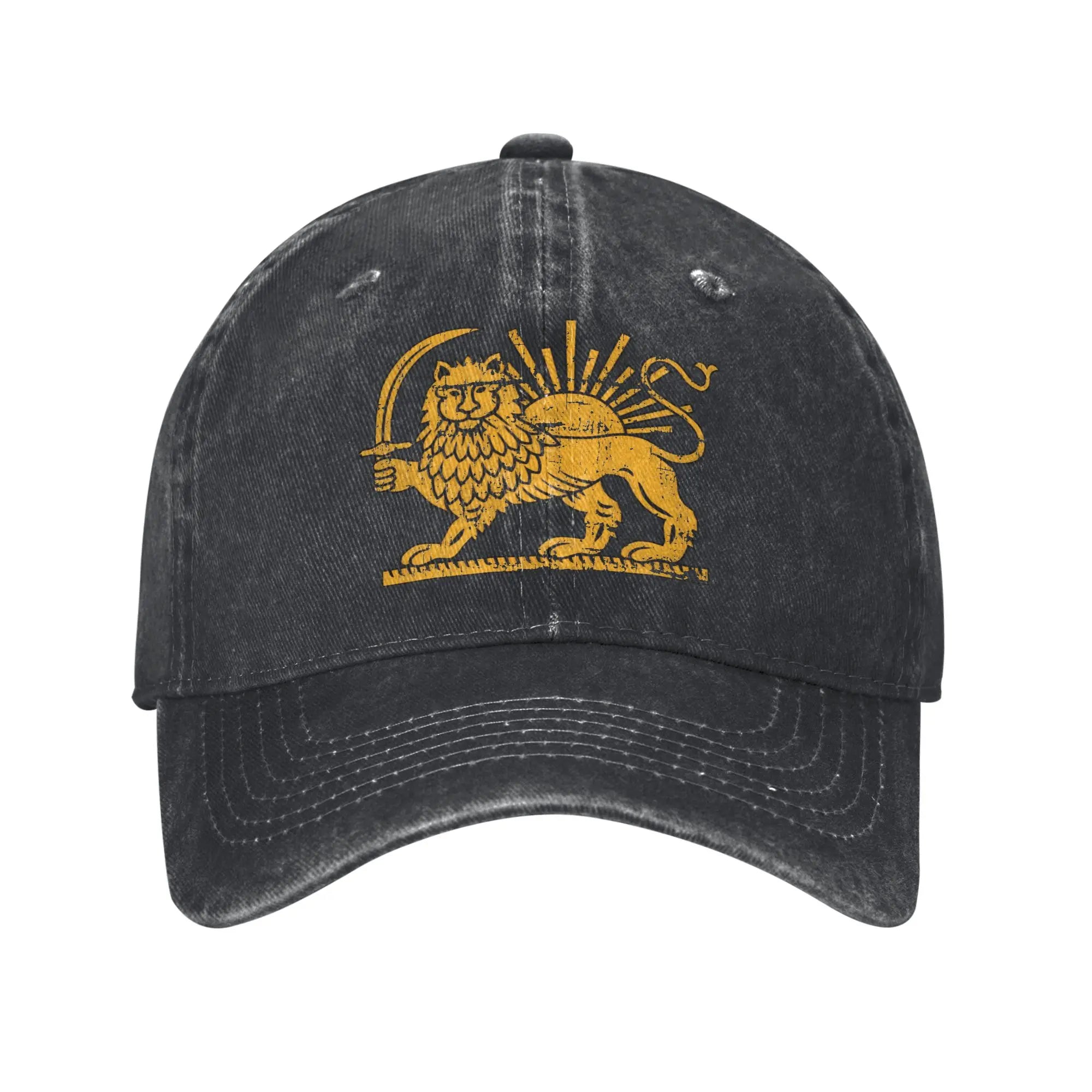 Iran Lion & Sun Flag Baseball Cap — Unisex Breathable Trucker Hat for Hiking & Casual Wear