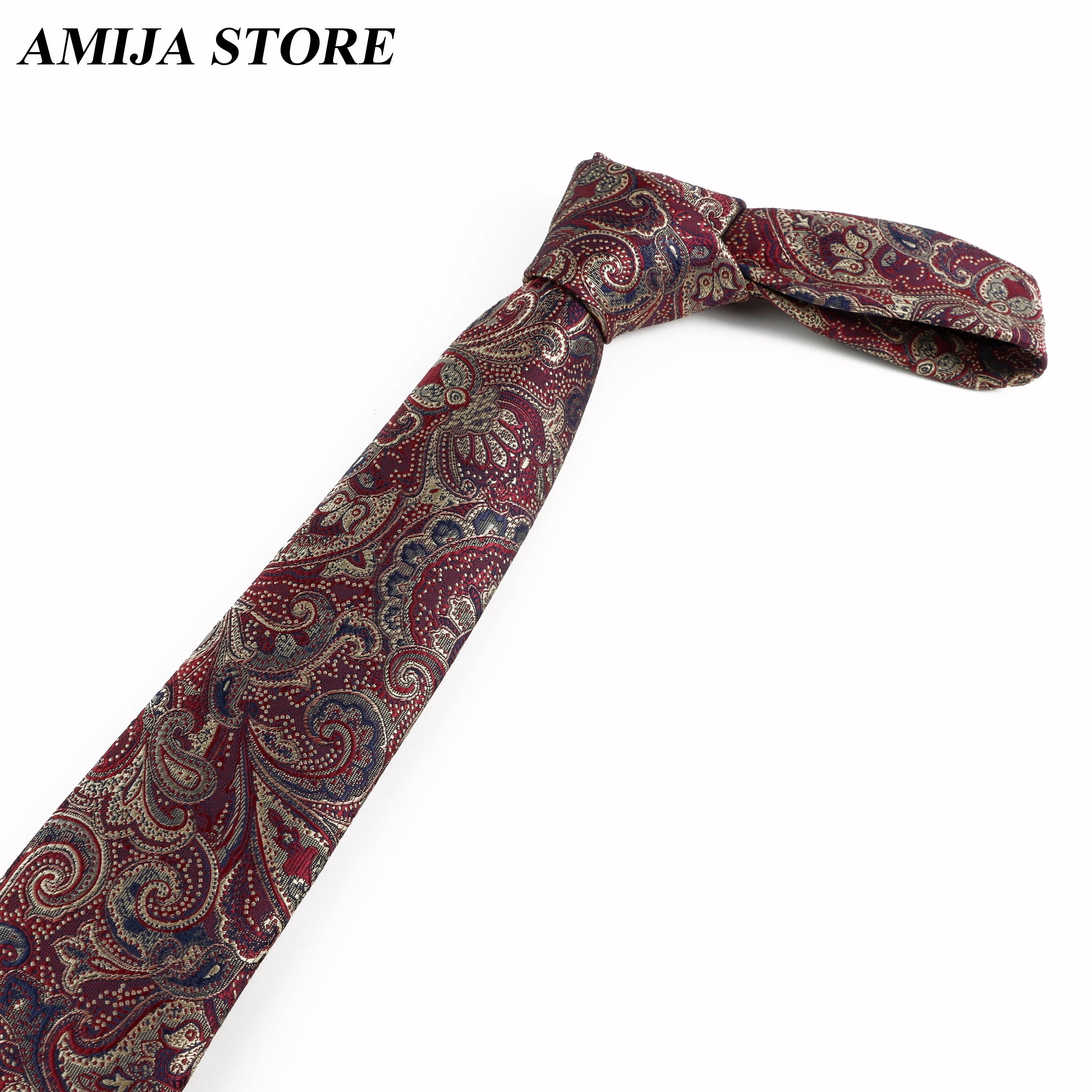 Persian Boteh Jegheh Paisley Necktie — Purple & Blue Woven Silk-Style Tie for Weddings & Formal Occasions