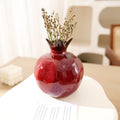 Yalda Vase aus roter Keramik mit Granatapfelmotiv