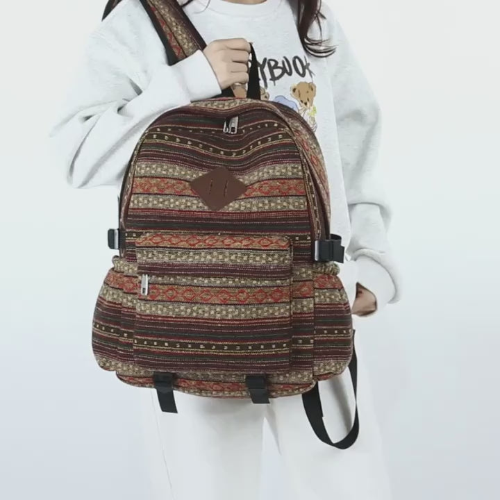 Vintage Style Travel Backpack